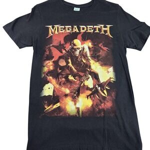 Megadeth Shirt Mens Small Black Skull Vic Rattlehead Tee Metal Band Pacific